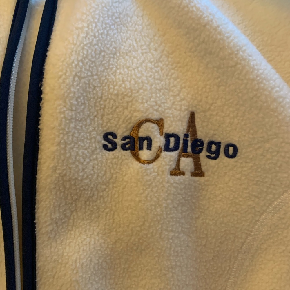 White San Diego California Fleece Jacket - Picture 2 of 3